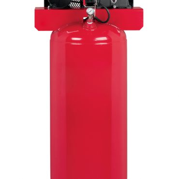 A red air compressor