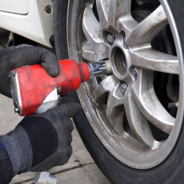 Using Impact Wrench to Change Tires